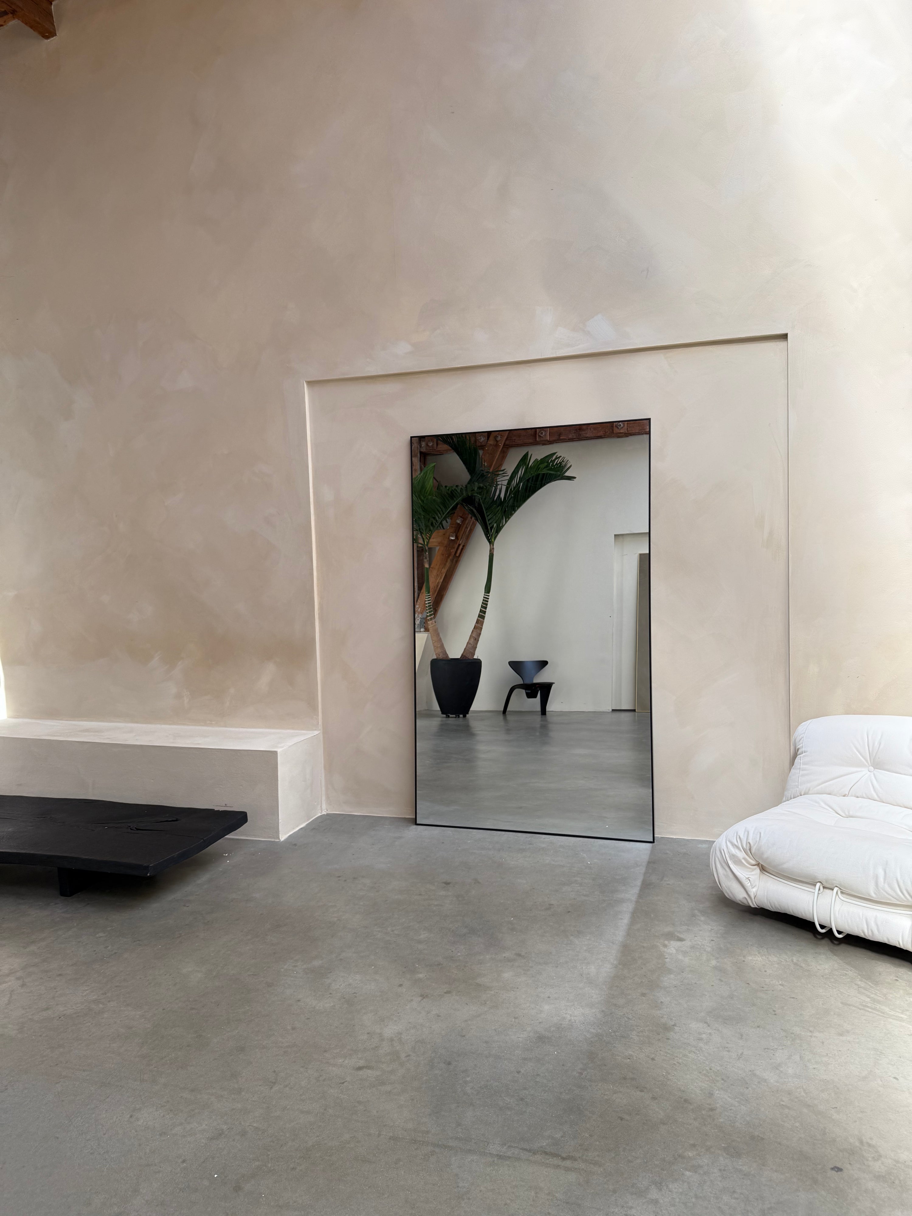 MEGA GROTE SPIEGEL AURA | 200 cm x 120 cm zwart